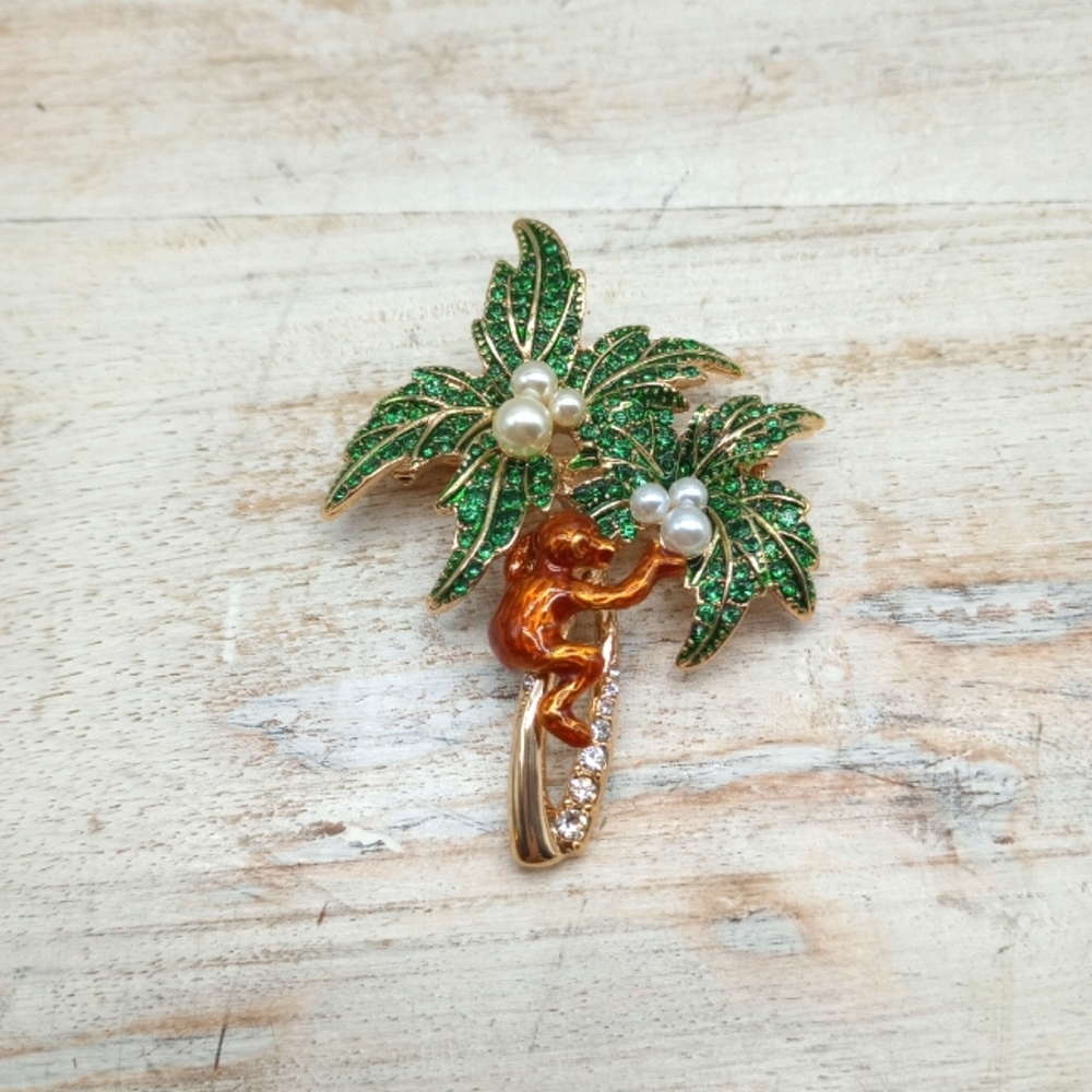 Anne Klein Monkey In A Tree Pin